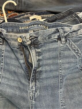American Eagle Outfitters Light Blue Flared/Wide Leg Jeans 12 X-Long